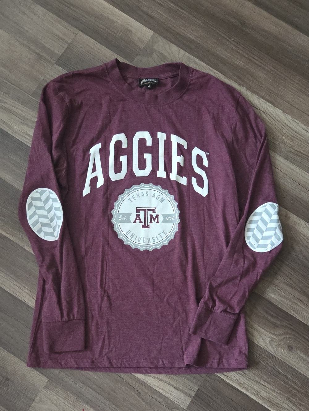 Texas A&M Aggies Maroon Long Sleeve Shirt Size Medium GAMEDAY COUTURE